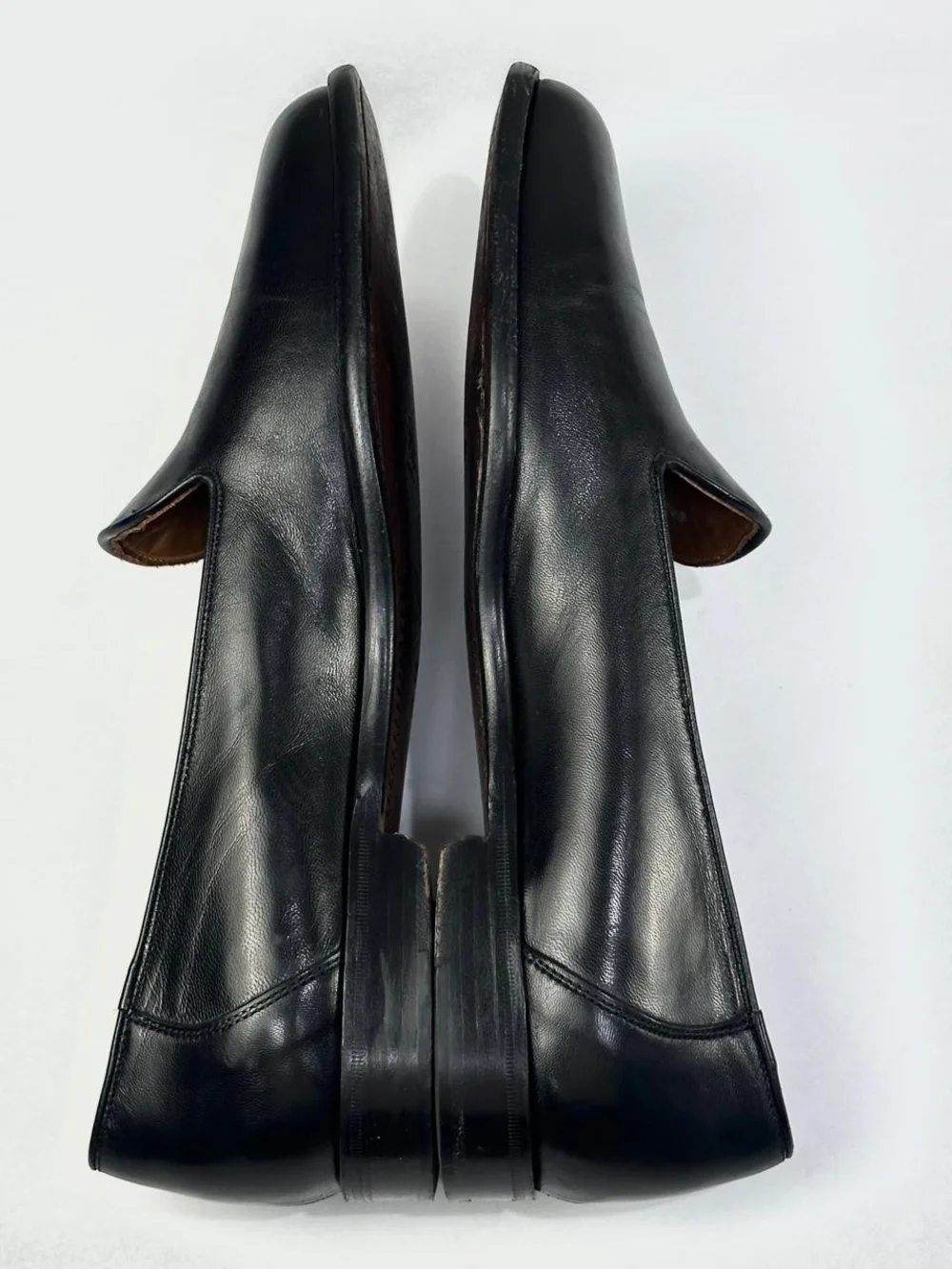 Bragano Cole Haan Italian Mens 10.5 N Black Leather Venetians Slip On Loafers